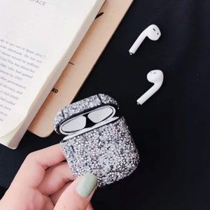 Beautiful AirPods Diamond Bling Luxury Silver Case